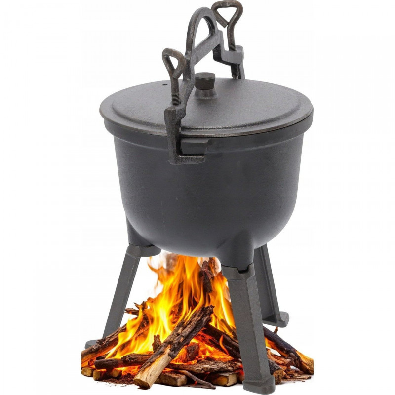 Чугунный котелок Garden Line BBQ3710 8 л Серый