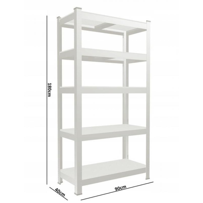 Стелаж складський металевий 180x90x40см плита 4см Вага 14.5кг