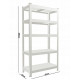 Стелаж складський металевий 180x90x40см плита 4см Вага 14.5кг