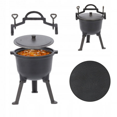 Чавунний казанок Garden Line BBQ3703 5 л Сірий