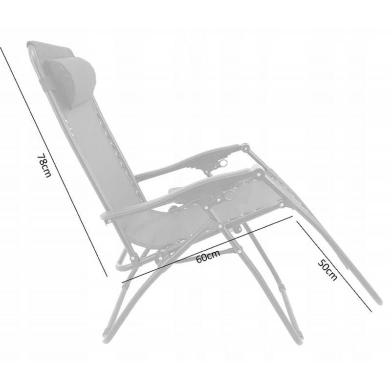 Шезлонг розкладний зі столиком Garden Line LEZ5934 176х65х106 см