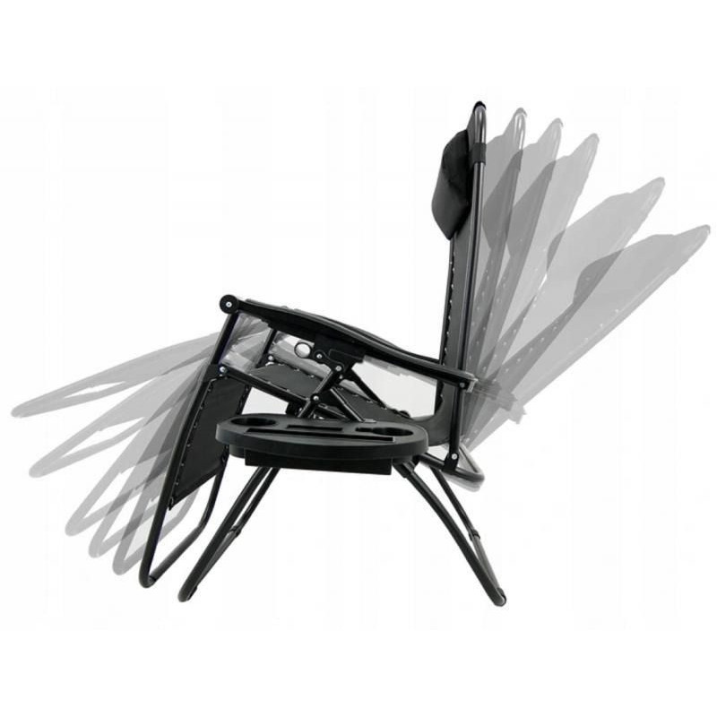 Шезлонг розкладний зі столиком Garden Line LEZ5934 176х65х106 см