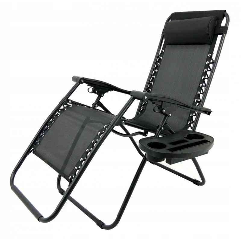 Шезлонг розкладний зі столиком Garden Line LEZ5934 176х65х106 см