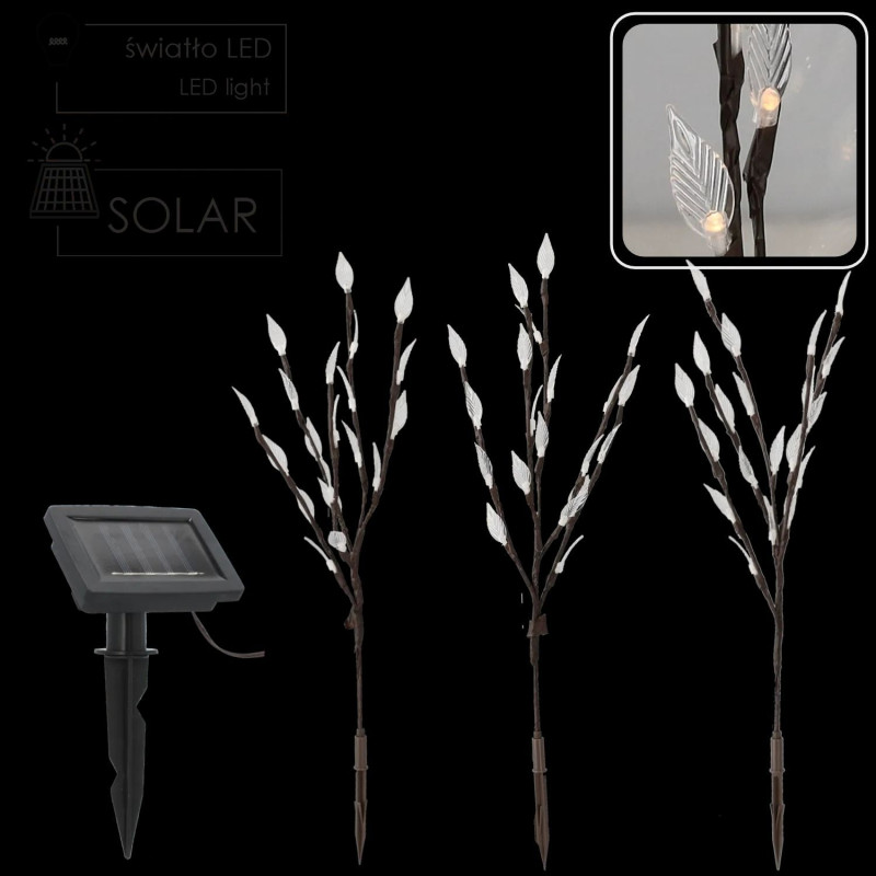 Уличный фонарь на солнечной батарее, набор 3 веток 60 см, 60 LED Garden Line SOL6094