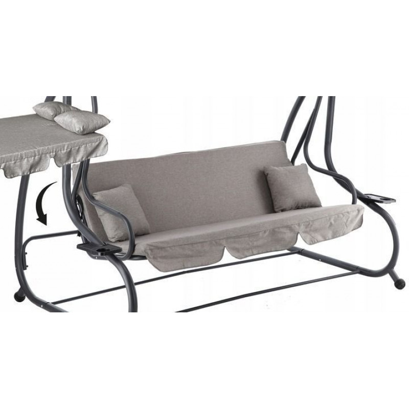Качели садовые 210x120x170 см Garden Line KRE3095, серая