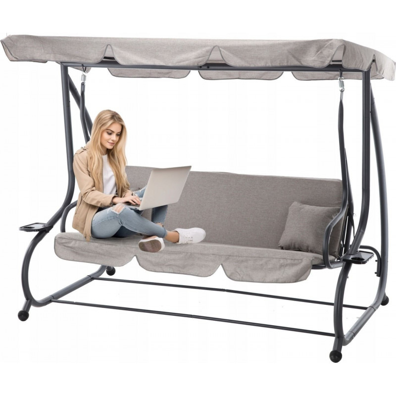 Качели садовые 210x120x170 см Garden Line KRE3095, серая