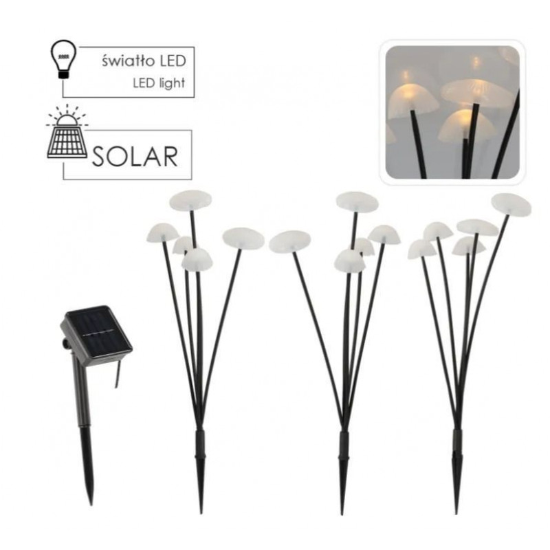 Садовые светильники на солнечной батарее 43 см Грибочки, 15 LED GardenLine SOL6100