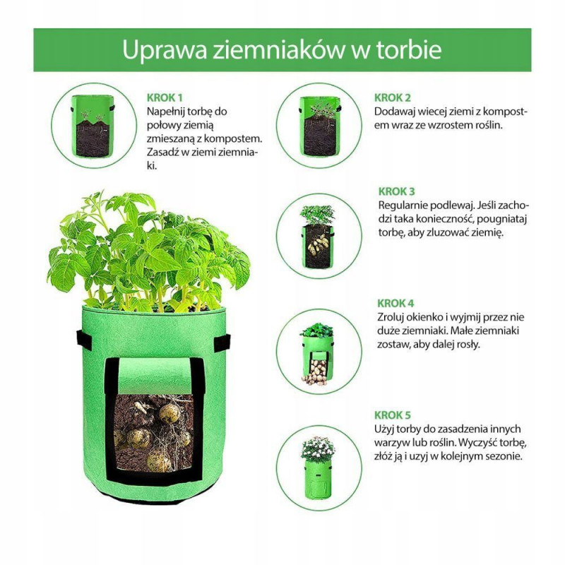 Мешок для выращивания растений, плантатор Bass Polska BH 79900, 15 л