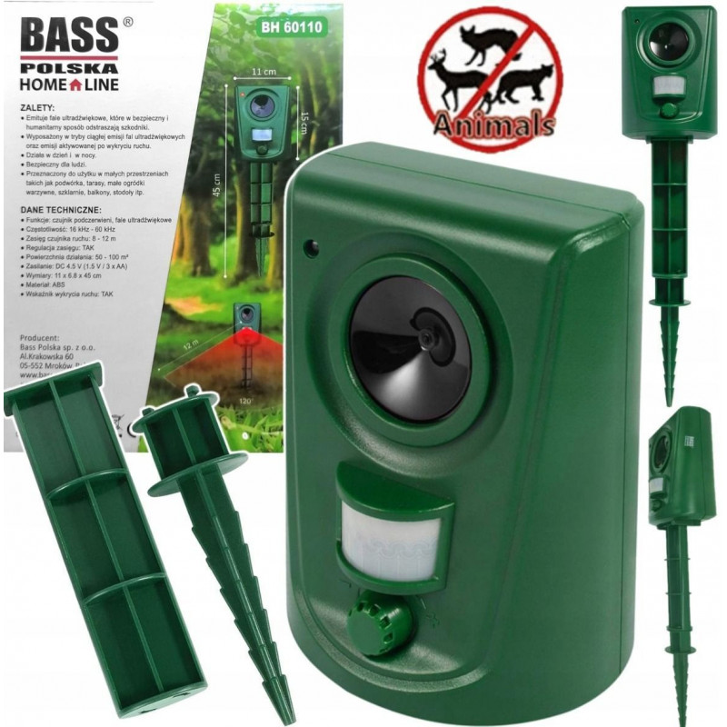 Ультразвуковий відлякувач тварин Bass Polska BH 60110