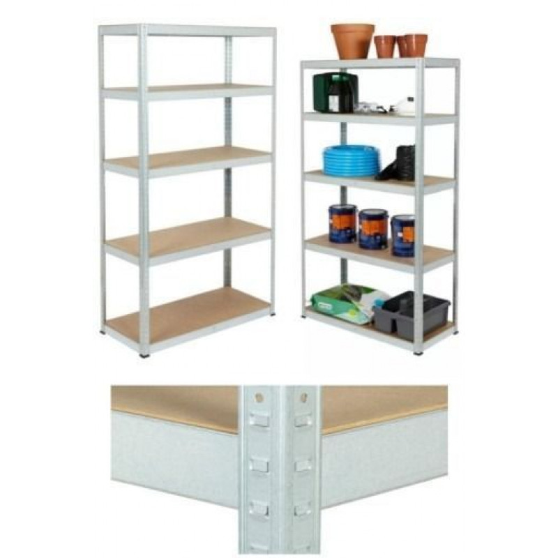 Стеллаж металлический на 5 полок 180 X 90 X 40 см 175кг MIR-RMG175