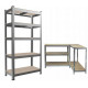 Стеллаж металлический на 5 полок 180 X 90 X 40 см 175кг MIR-RMG175