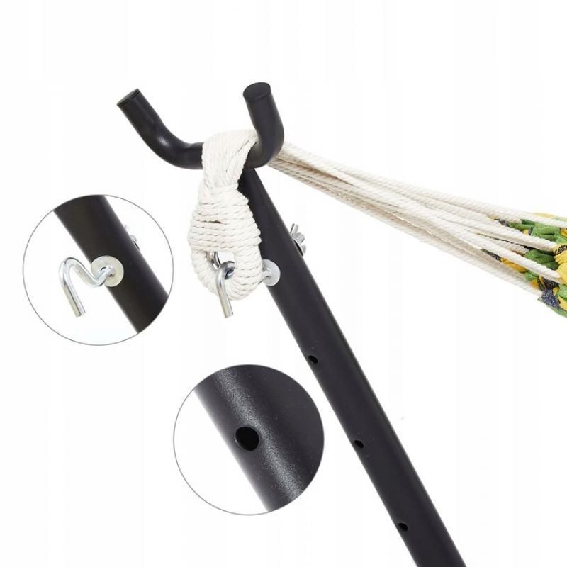 Стойка для гамака 260х107х100 см GardenLine HAM2535, черная