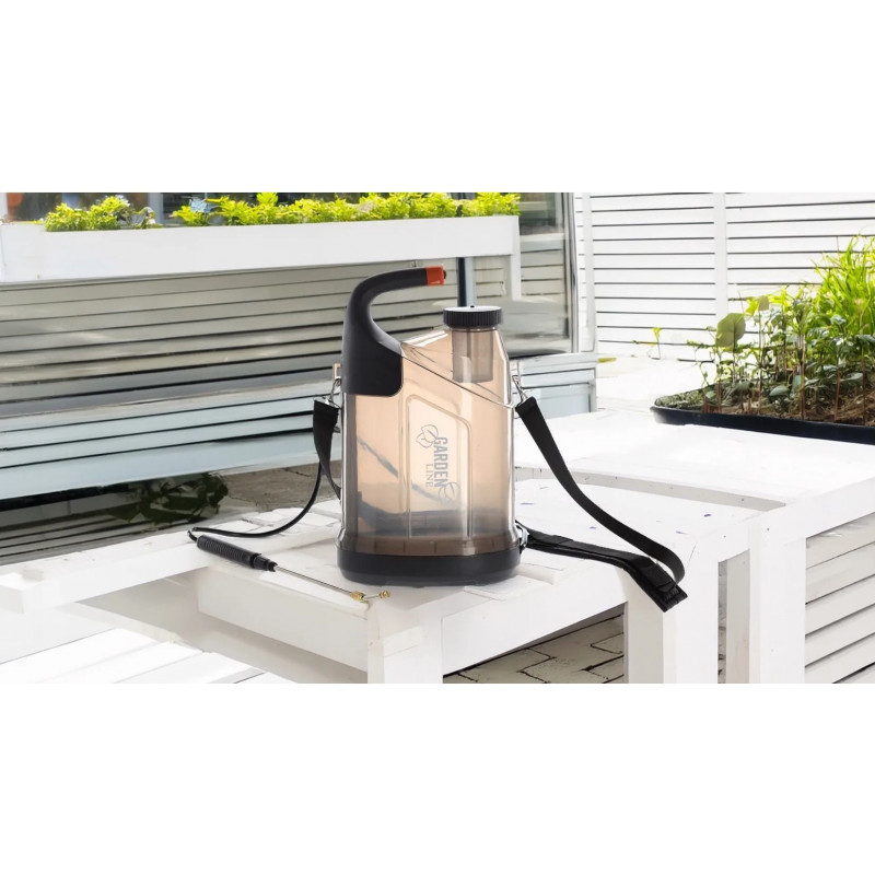 Акамуляторний обприскувач на 7 л плечовий GardenLine AOK0436