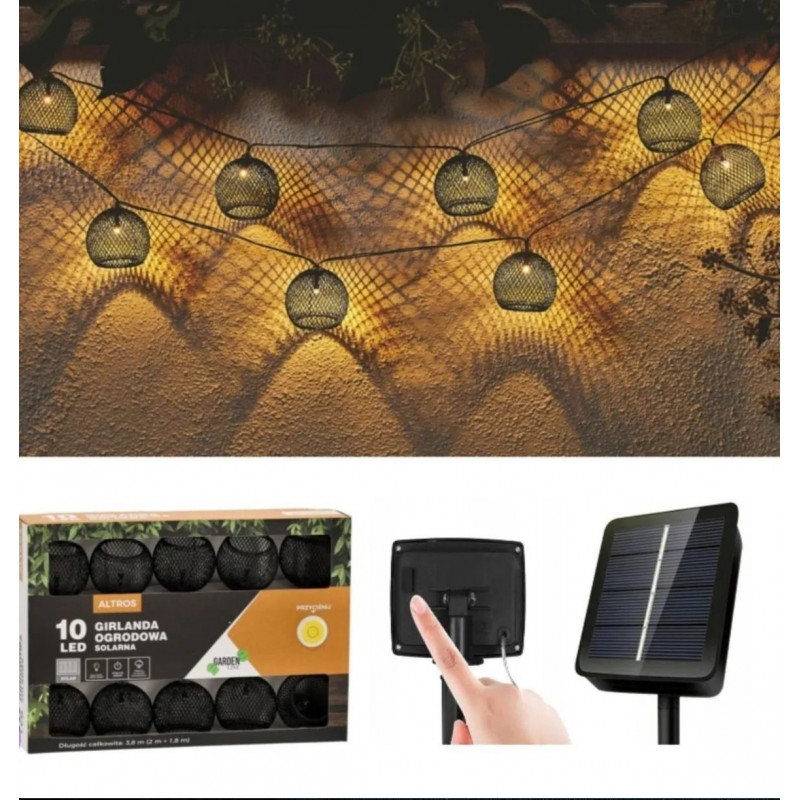 Вулична гірлянда на сонячній батареї 3,8 м 10 LED Garden Line SOL3651