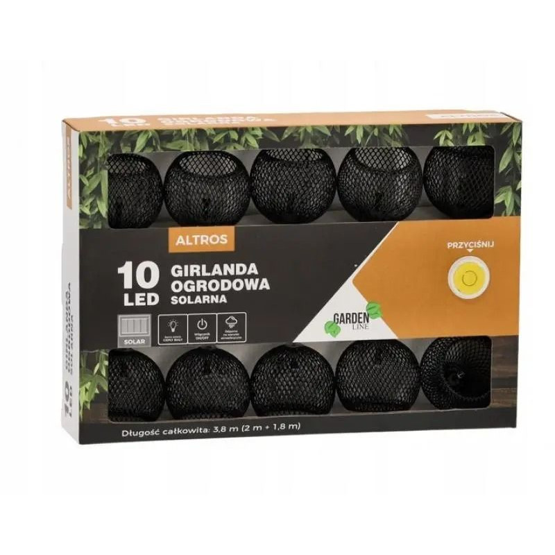 Вулична гірлянда на сонячній батареї 3,8 м 10 LED Garden Line SOL3651