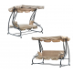 Гойдалка садова з навісом 210x120x170 см GardenLine KRE0759, бежева