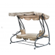 Гойдалка садова з навісом 210x120x170 см GardenLine KRE0759, бежева