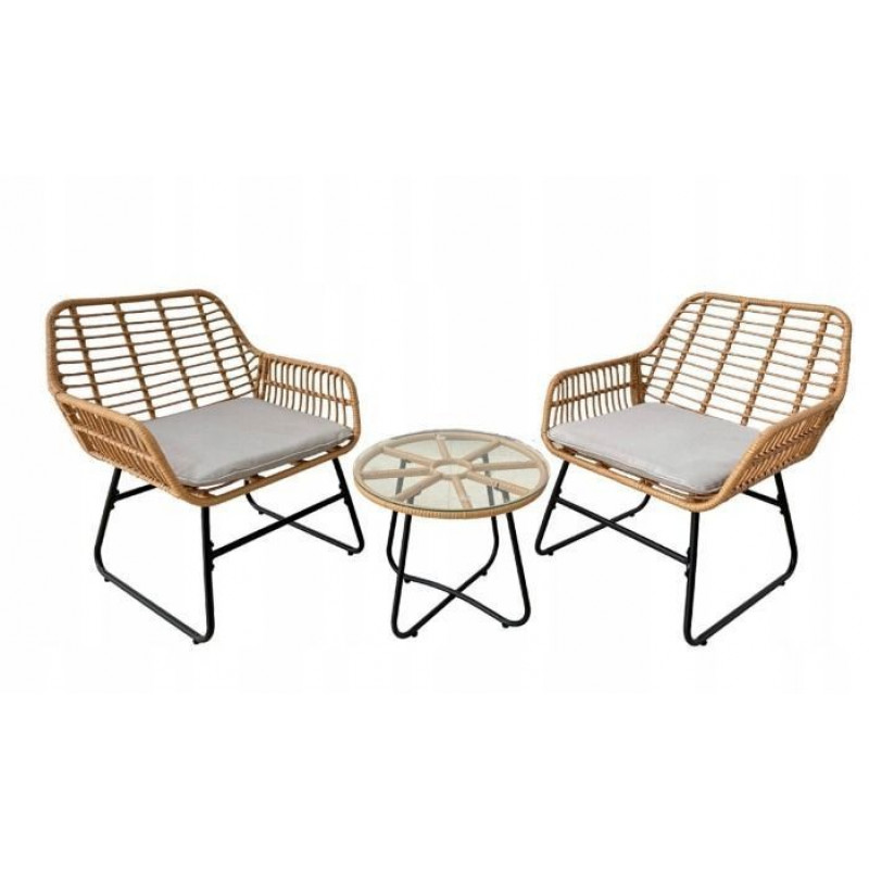 Комплект садових меблів Garden Line LEUCA Сірий ABI3408