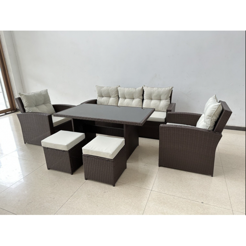 Садовая мебель из ротанга GardenLine ABI8805 MARINNE III комплект 6 шт., коричневый