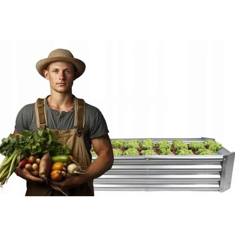 Висока грядка прямокутна оцинкована, 240х120х30 см Garden Line ZAK8304