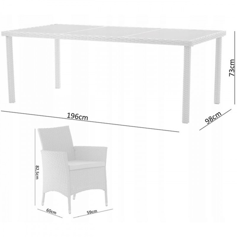 Комплект садових меблів Garden Line ABI3661 Сірий