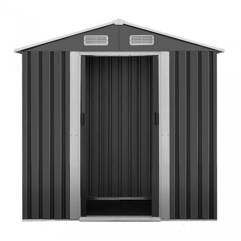 Садовый металлический домик 2×2,6×1,9 м, серый Bass Polska