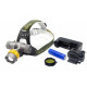 Налобний фонар WD123, Акк., LED, Zoom, Авто заряд