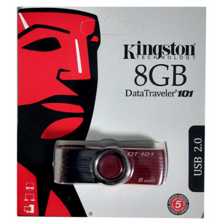 USB флеш накопичувач Kingston DT101 8Gb Red (DT101 G2) (Гарантія 3 роки)