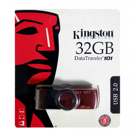 USB флеш накопичувач Kingston DT101 32Gb Red (DT101 G2) (Гарантія 3 роки)