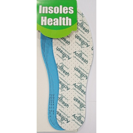 Стельки універсальні антибактеріальні м'які Insoles Health №4 (СИНЬО-БІЛІ)