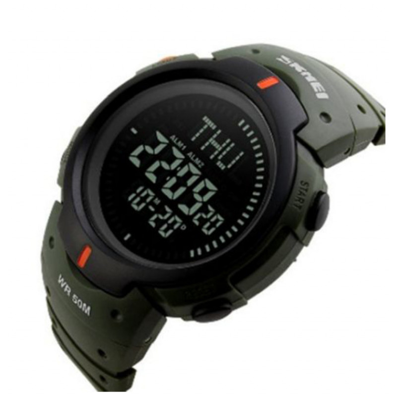 Часы наручные SKMEI 1231AG, ARMY GREEN, Compass, 9738