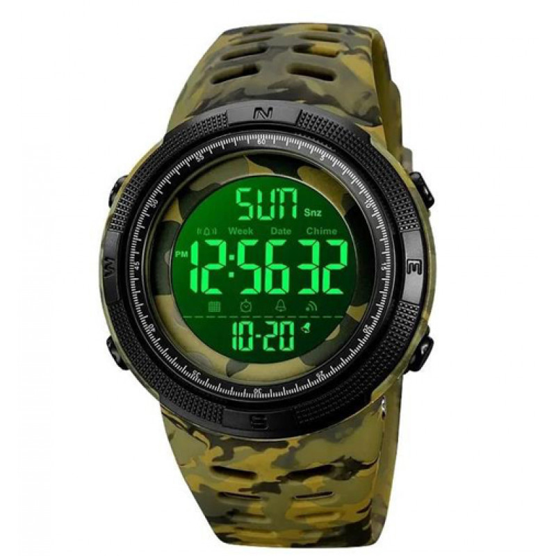 Часы наручные SKMEI 2070CMGNBK, ARMY GREEN CAMO-BLACK, 9785