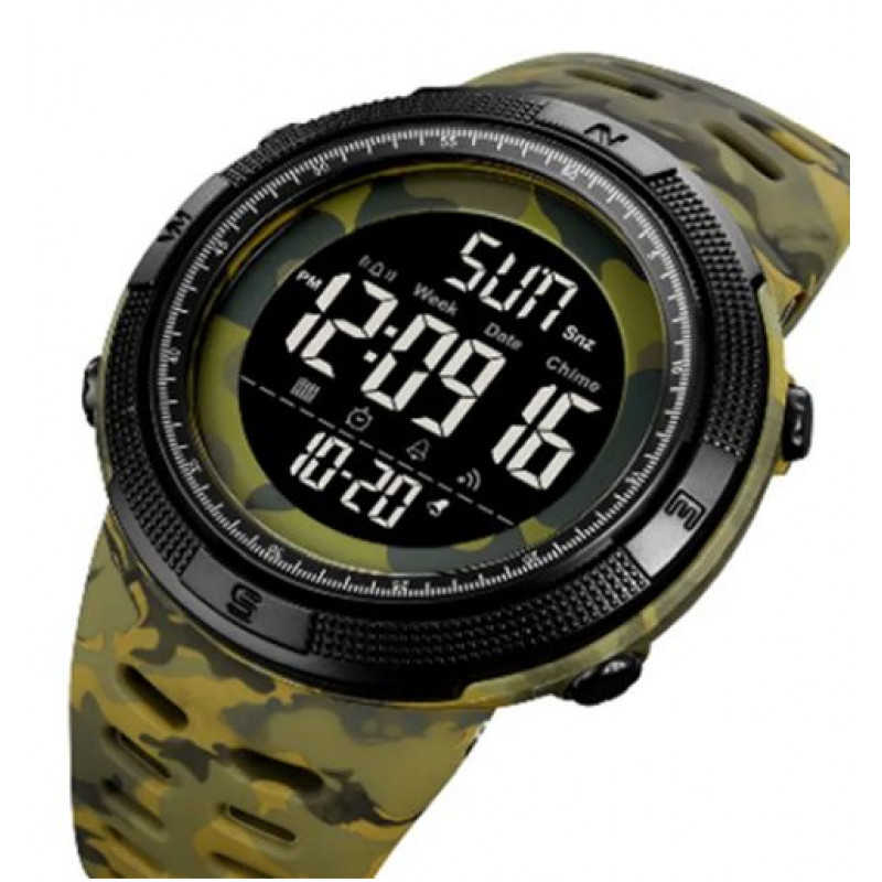 Часы наручные SKMEI 2070CMGNBK, ARMY GREEN CAMO-BLACK, 9785
