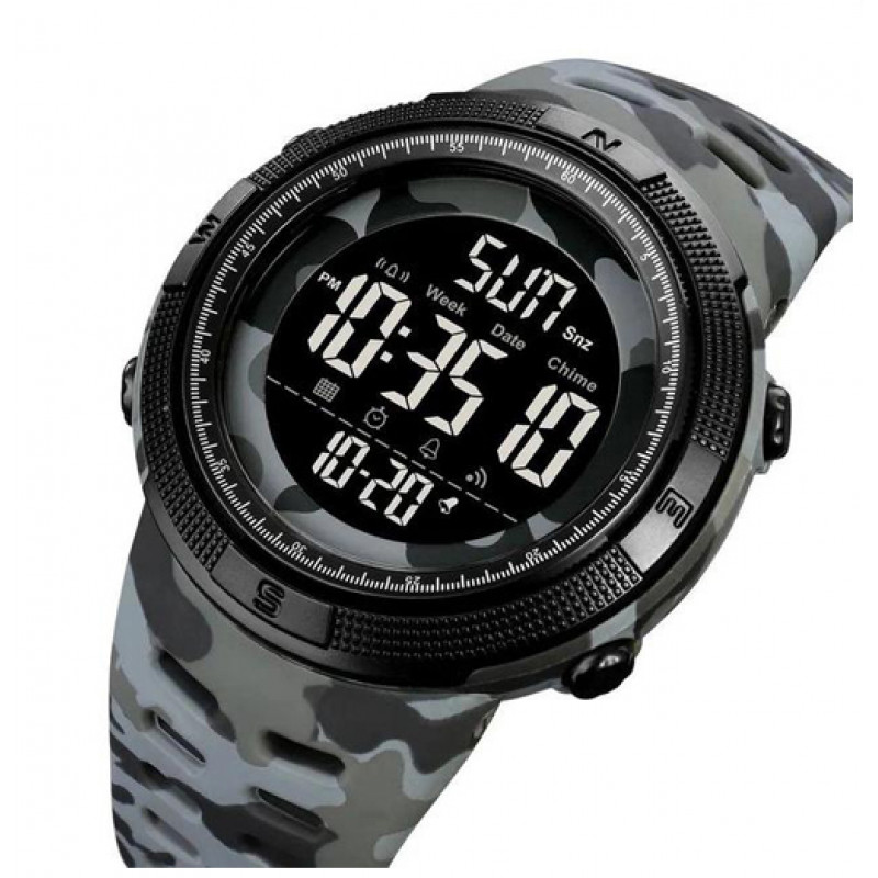 Часы наручные SKMEI 2070CMGYBK, GRAY CAMO-BLACK, 9786