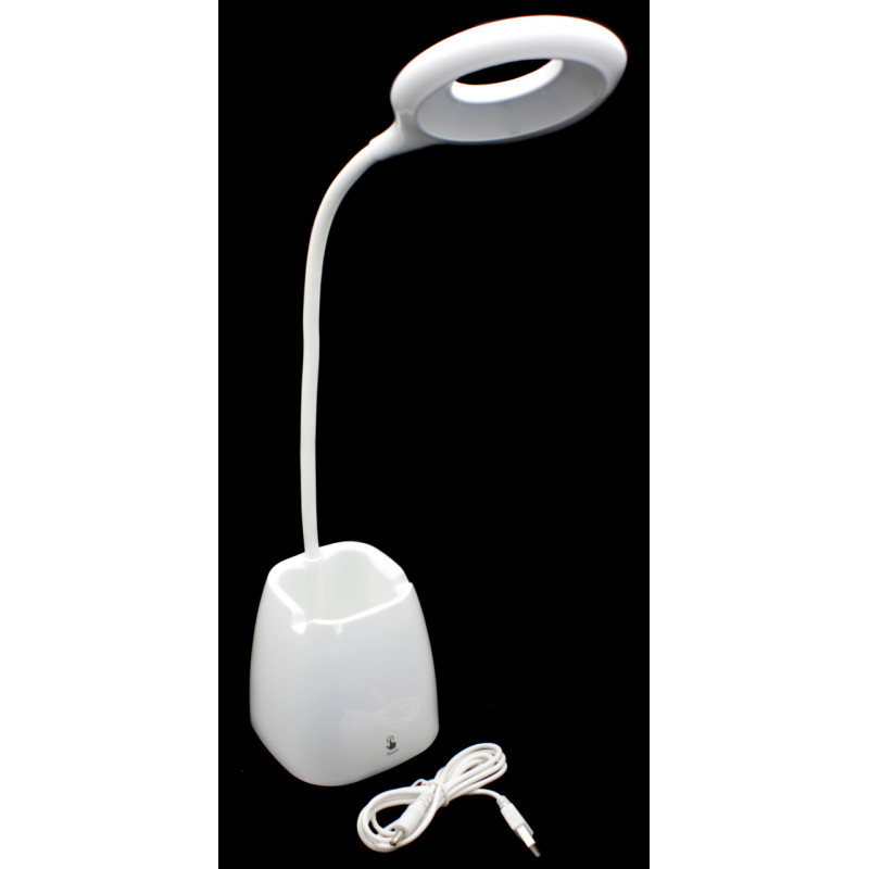 Настольная LED лампа аккумуляторная на 18650/microUSB (сенсорный выключатель) 1128 - WD477