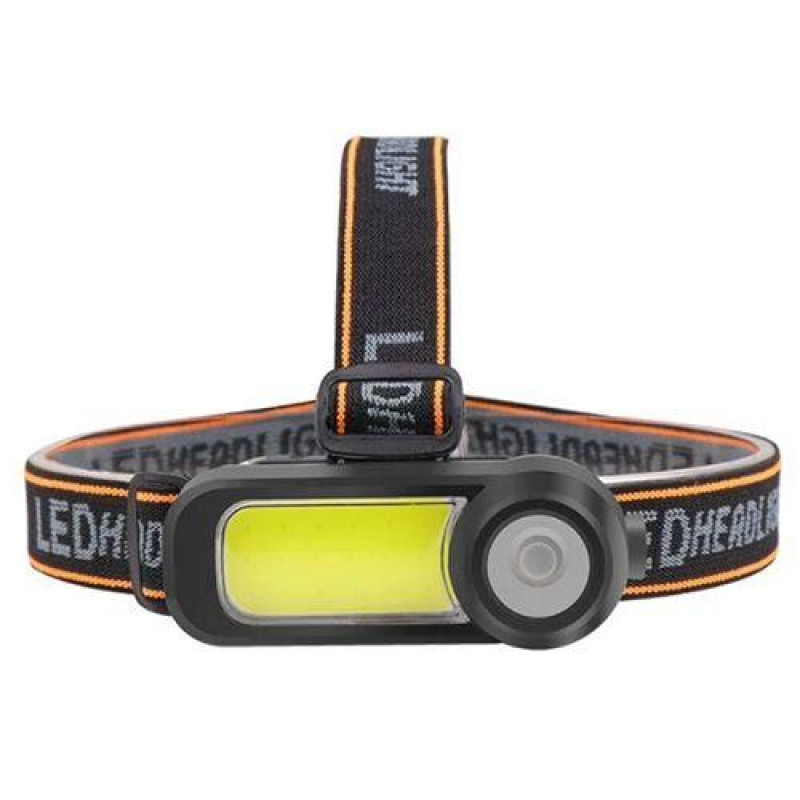 Налобний фонар WH-1707, вбуд. акум., LED+COB, MicroUSB