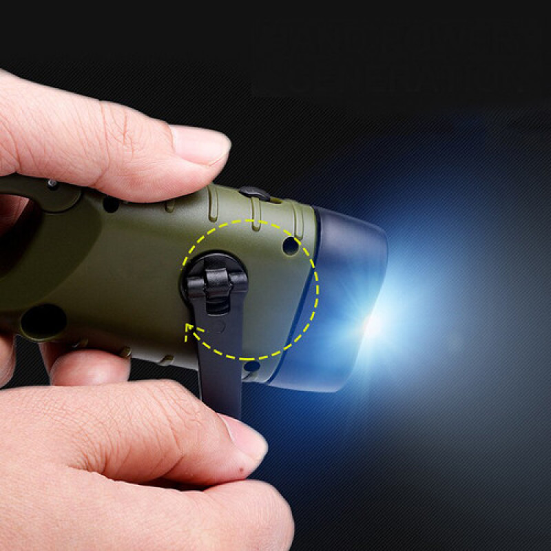 Ручний ліхтар LS-015-3х0.5W, вбудований акумулятор, динамо, сонячна батарея