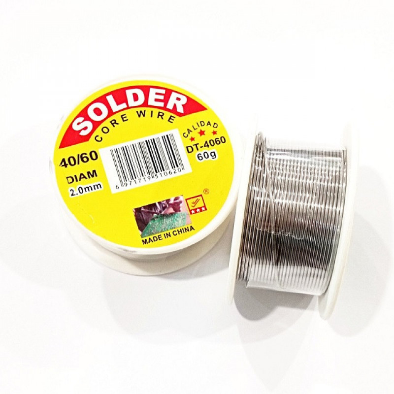 Припій Олово для паяння SOLDER 2 мм, 60 г.