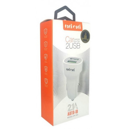 Автомобільне зарядне пристрій USB x 2 Dekkin DK-343, MicroUSB, DC5V-3.4A
