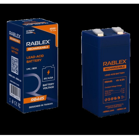 Акумуляторна батарея Rablex 4V 4.5Ah (RB445), свинцево-кислотна (SLA)