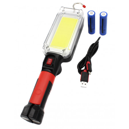 Ліхтар для кемпінгу WD355, ZJ-8859, micro USB, гачок, магніт, прищіпка, 2X18650