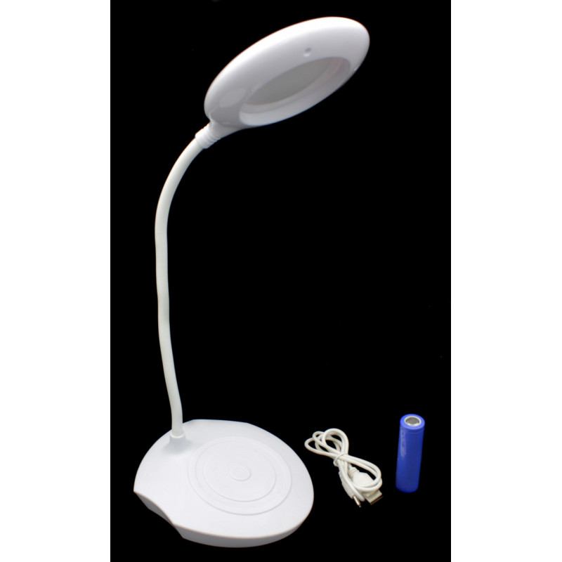 Настольная LED лампа аккумуляторная JL-816A на 18650/microUSB (сенсорный выключатель)