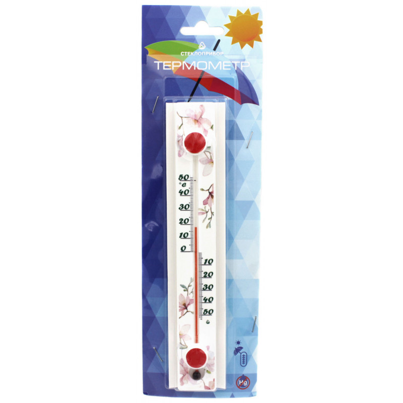 Термометр вуличний віконний Стеклоприбор ТБО исп.1, Сонячний парасолька великий