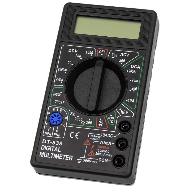 Мультиметр DT-838 (Тестера), Звукова прозвонка, Температура