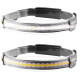 Налобний ліхтар Stripe Ultra bright YD-33, 37SMD Білий+3SMD Червоний, ЗУ micro USB, акум