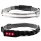 Налобний ліхтар Stripe Ultra bright YD-33, 37SMD Білий+3SMD Червоний, ЗУ micro USB, акум
