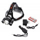 Налобний фонар BORUIT RJ3001, Акк., T6 LED, ZOOM, автомобільна зарядка