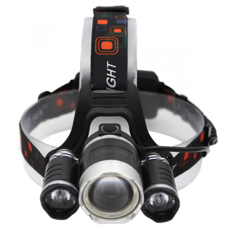 Налобний фонар BORUIT RJ3001, Акк., T6 LED, ZOOM, автомобільна зарядка