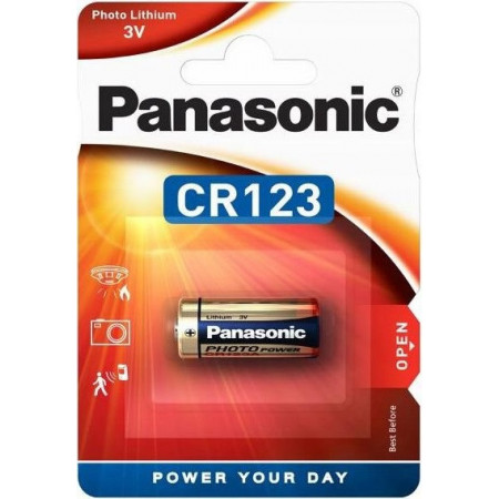 Батарейка Panasonic CR123 / 3V / 1 шт. на блістері