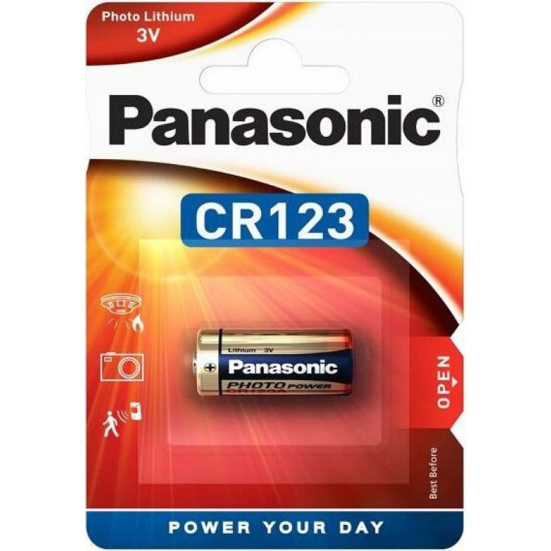 Батарейка Panasonic CR123 / 3V / 1 шт. на блістері